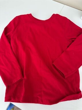 Cat & Jack Red Long Sleeve Crewneck Tee for Kids
